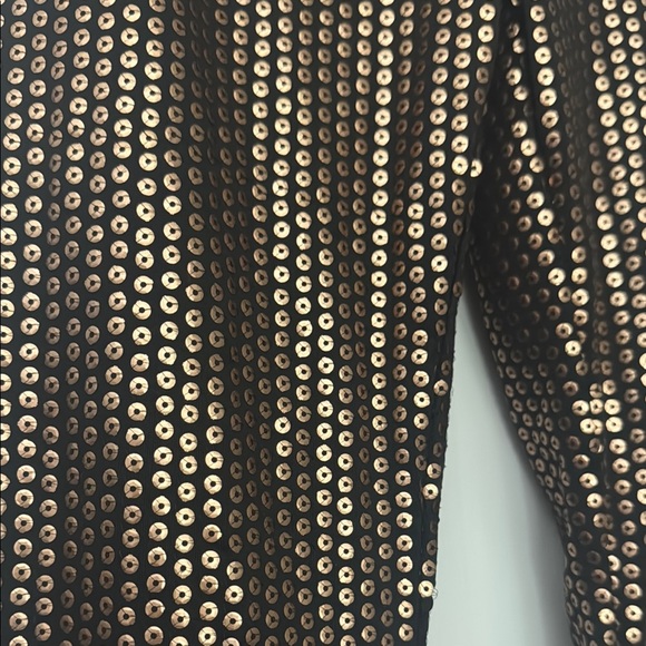 Black and Gold Flared Pants - Picture 3 of 3
